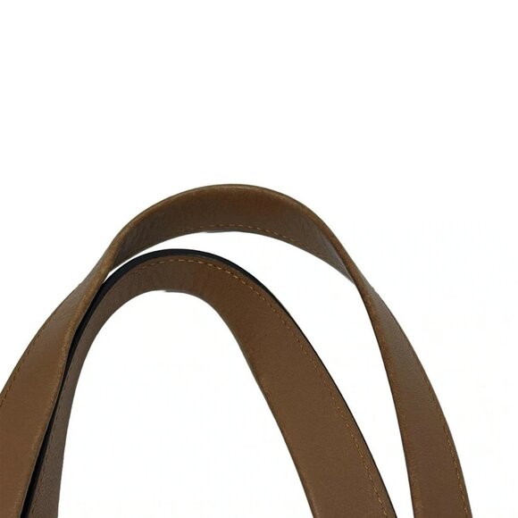 Auth LOEWE East West Shopper 308.20.K86 Beige Leather Tote Bag - Picture 6 of 8